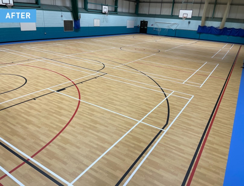 Sports flooring, sports halls