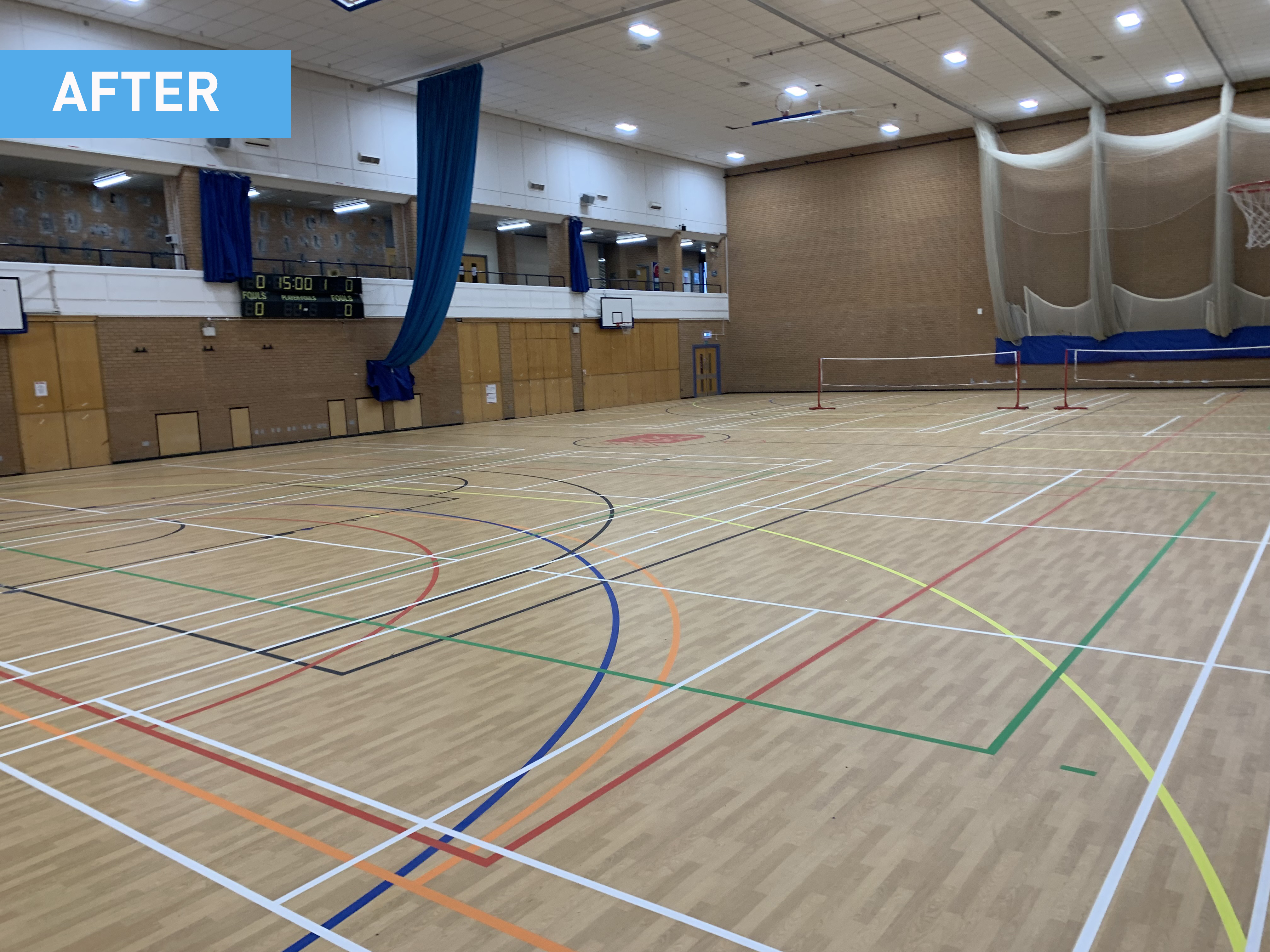 USW Treforest Sports Hall Floor